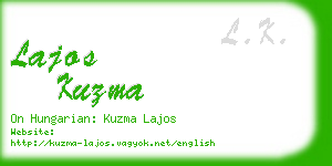 lajos kuzma business card